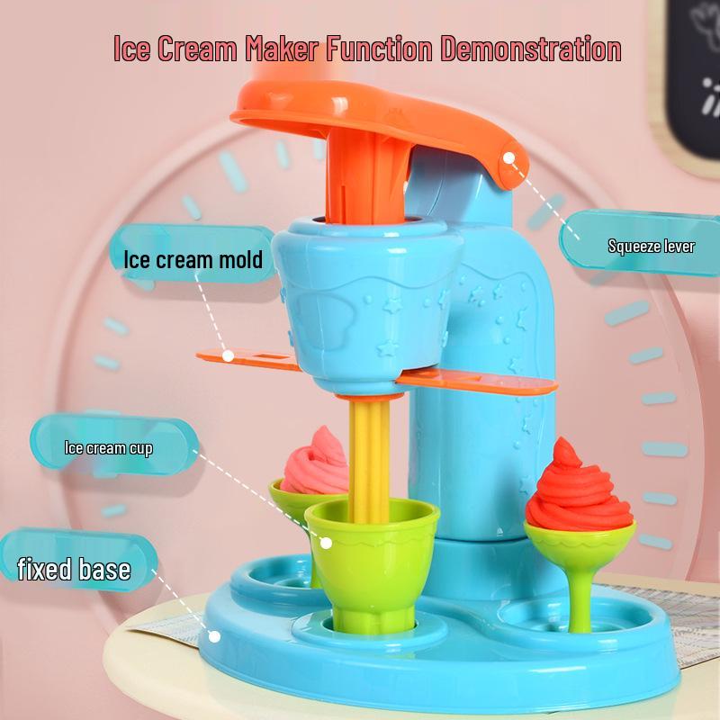 DIY Ice Cream Maker Clay Molds & Tools Set for Kids