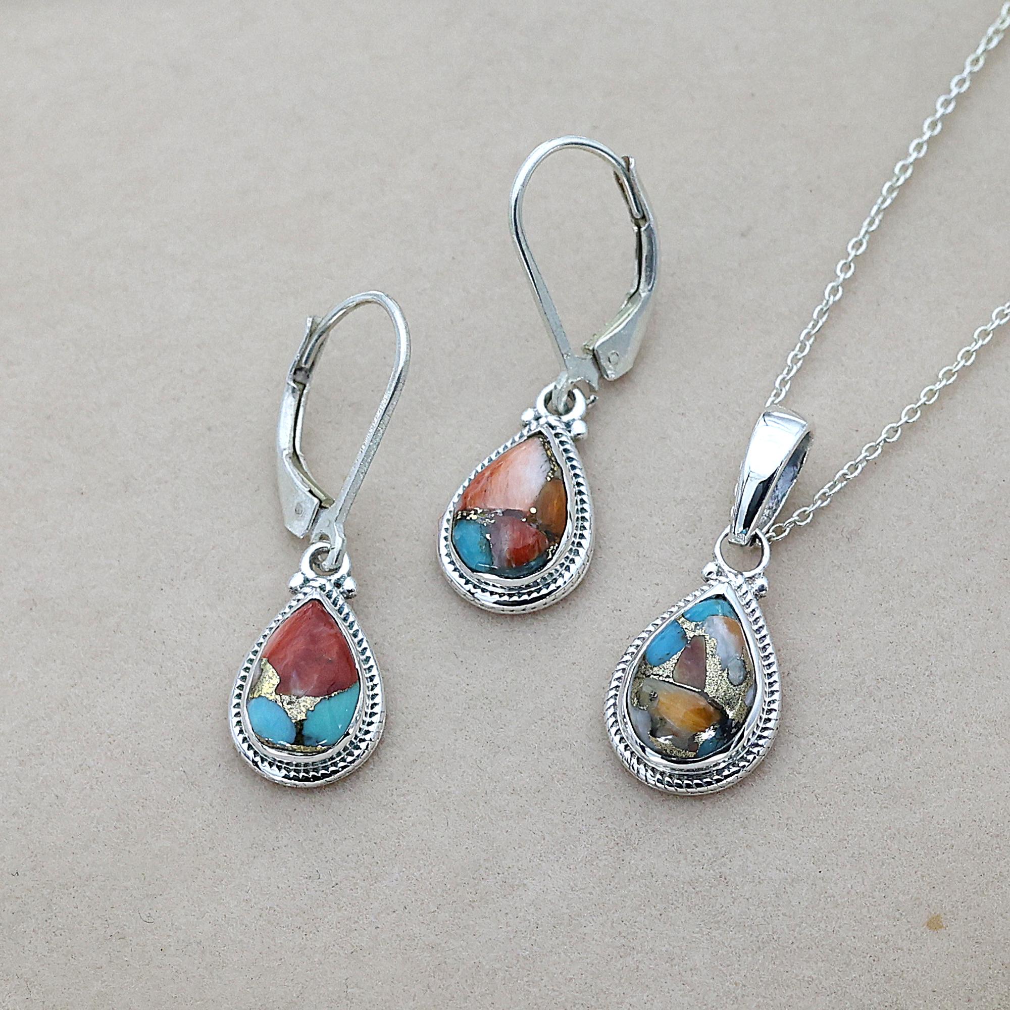 

Изящный набор украшений, Серебряные украшения, Подарок для нее, Женские украшения, Ручная работа жёлтый