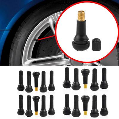 TR413 TR414 Tire Valve Stems 10Pcs Tubeless Car Tire Caps Rubber Valves Valve With Replacement Dust Tire Snap-in Y3C7