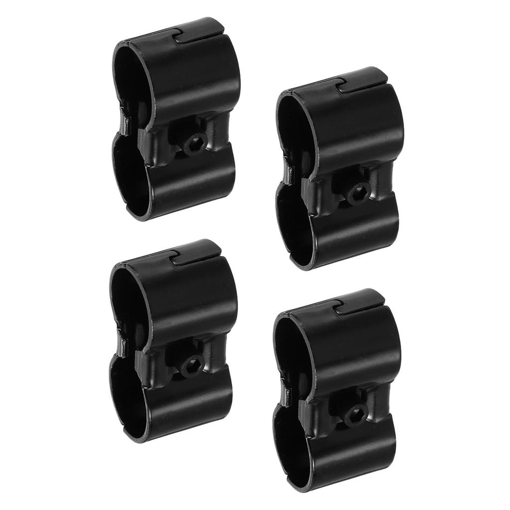 uxcell 4pcs Double Port Parallel Pipe Clamp 1-1/8" Saddle Metal Connector Corner Pipe Fitting
