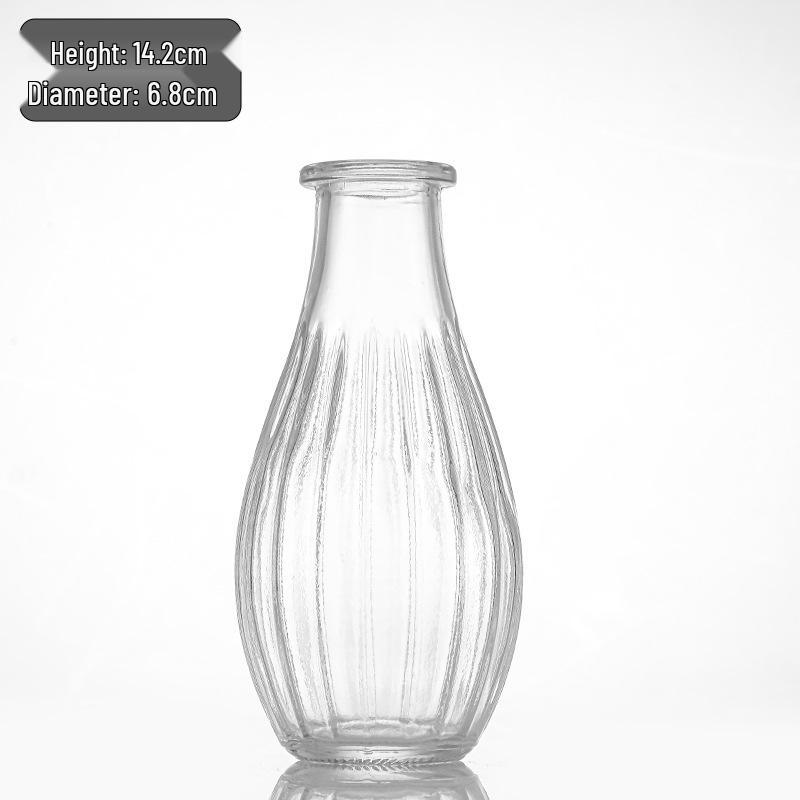 Retro Französisch-Amerikanische Mini-Glasvase für Trockenblumen & Grünzeug