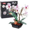 Construction Blocks Flower Orchid In a Pot White To Be Assembled 581 Pcs.