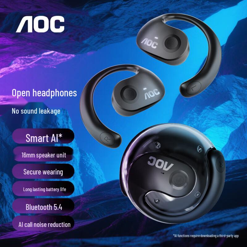 

AOC AI Smart Ear-Hook Bluetooth Headphones