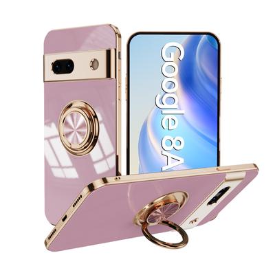 Luxury Metal Ring Holder Case for Google Pixel 8A 9 Pro 7A 6A 5A 7 8 Pro 9 XL 9XL Magnetic Stand Soft TPU Plating Kickstand Protective Cover