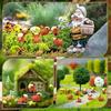 Mini-Hochlandrinder-Figuren Handgefertigte Harz-Miniatur-Rinderstatue Niedliche Bauernhoftier-Skulptur für Haus, Garten, Büro, Schreibtisch Dekor DIY Mikro-Landschaft