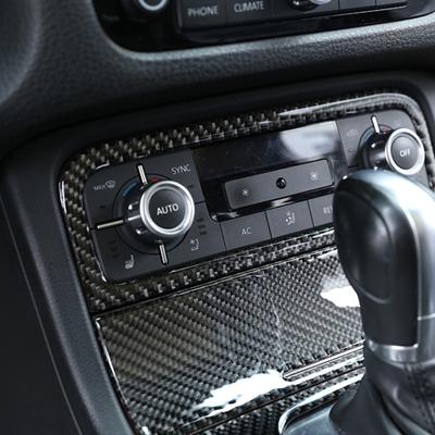 Carbon Fiber Car Accessories Interior Center Control Air Condition Switch Cover Trim For VW Touareg 2011 - 2015 2016 2017