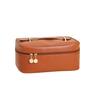 Cosmetic Bag Fashion Square Leather Portable Handheld Makeup Bag Short Trip Toiletries Storage Cosmetic Bag
