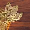Lotus Flower Hollowed Out Bookmark Tassels Book Clip Fashion Metal Bookmark  Gift