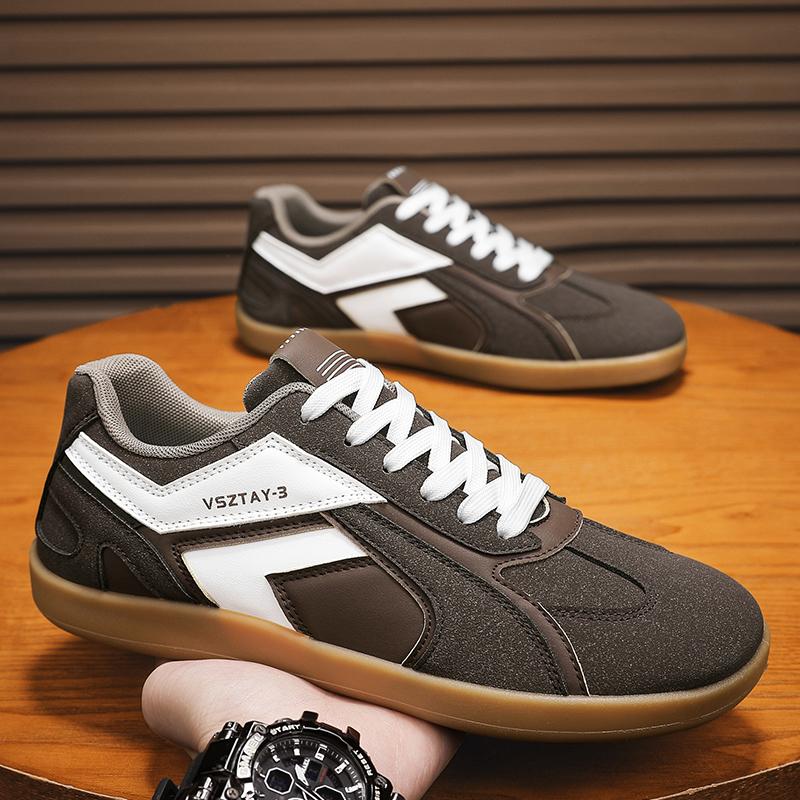 Men s Shoes 2025 Trendy Brand Versatile Sports Leisure Board Leather Surface Soft Bottom Forrest Gump 39 коричневый