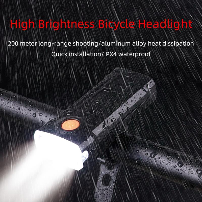 Waterproof Bicycle Headlight Rechargeable Night Riding Light Mountain Bike and Road Bike Universal Light Bicycle Light