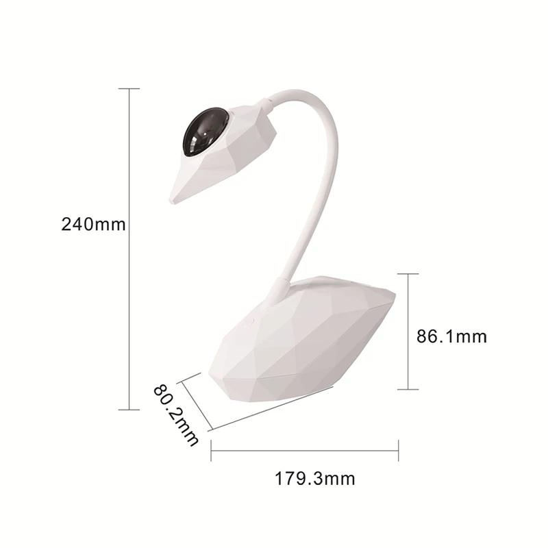 Swan LED Desk Lamp Projector Light Starry Sky Porjectors Lamp Decoration Bedroom Room Nebula LED Night Light Child Adult Gift