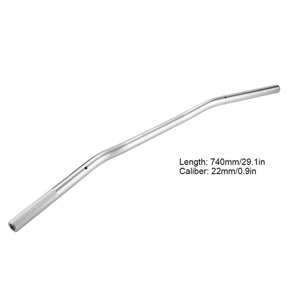 22mm Diameter Aluminum Alloy Retro Motorcycle Modified Handlebar Flat (Matte Black)