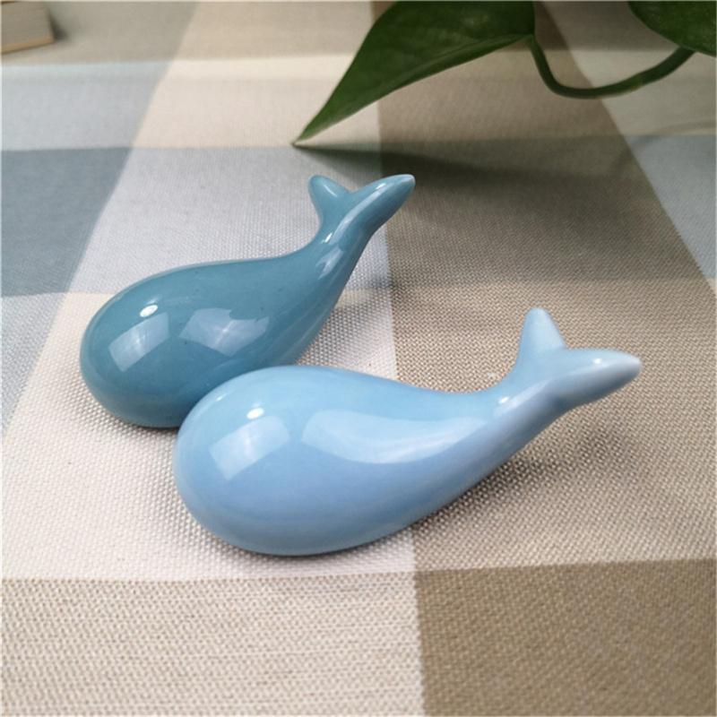 Cute Dolphin Porcelain Chopstick  Rack Holder Home Table Decorative Ornaments