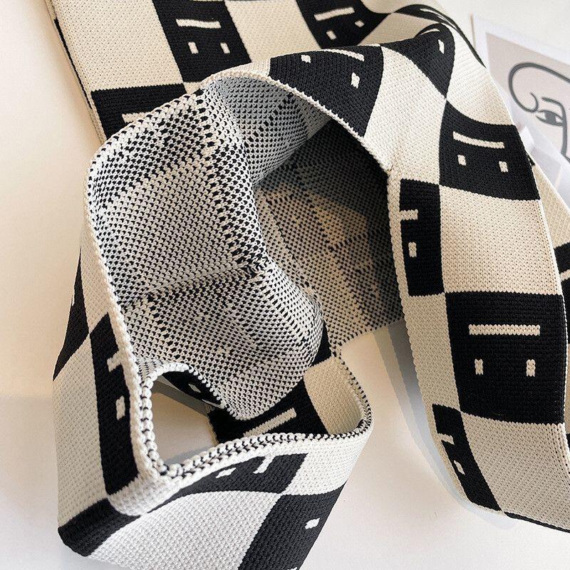 Сумка-тоут Женская вязаная шерстяная сумка-ведро Легкая сумка через плечо с баской — фото 3