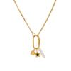 Colorful 12th Birthday Stone Pendant DIY Accessories Necklace Women's 12th Birthday Stone Square Colorful Zircon Necklace
