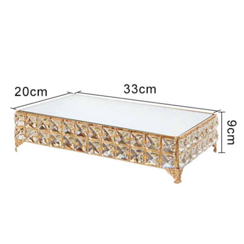 

Металлический зеркальный поднос, украшения, хрустальный стеклянный поднос для чая, поднос для чашек, подставка для торта, свадебный десерт, поднос для фруктов, украшение для рабочего стола