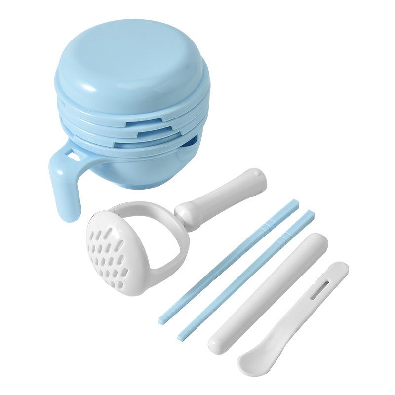 

Детская миска для измельчения прикорма, детская ручная мельница, набор инструментов для приготовления фруктов и прикорма для детей синий