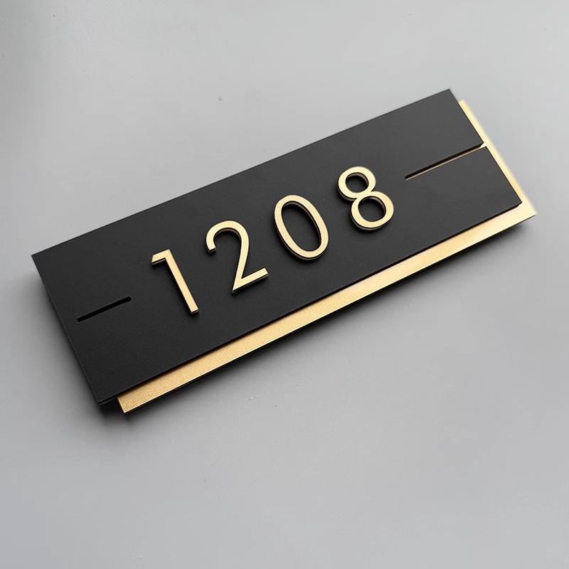 Acrylic Modern Door Plate Shop Sign Customize House Number For Home Office Flats Restaurant Hotel Cafe Bar Home Decor Plate