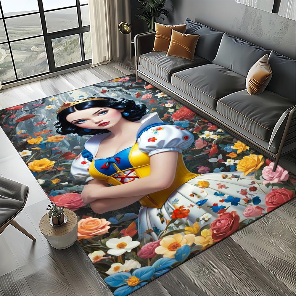 27 Style Snow White Princess Cartoon Girl Carpet Rug for Bedroom Living Room Home Sofa Decoration,kid Large Decor Floor Mat Gift