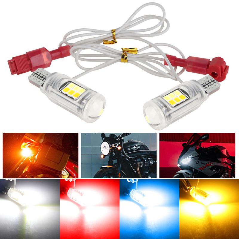 Motorcycle Turn Signal Two-Color Tail Daytime Running Light Motorcycle Car Accessories Tail Lamps Super Bright