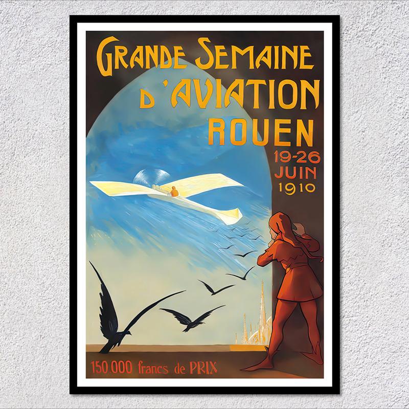 Retro Airways Flights Poster Vintage Aviation Wall Art Print Flying Machines Canvas Painting Pictures for Home Decoration