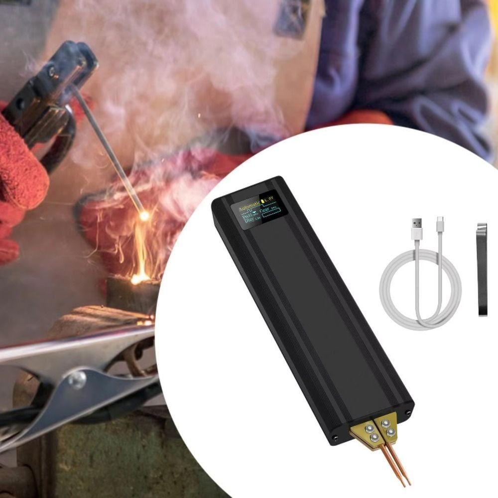80 Gears Mini Spot Welding Machine Adjustable Integrated Design Welder  Nickel Belt Welding