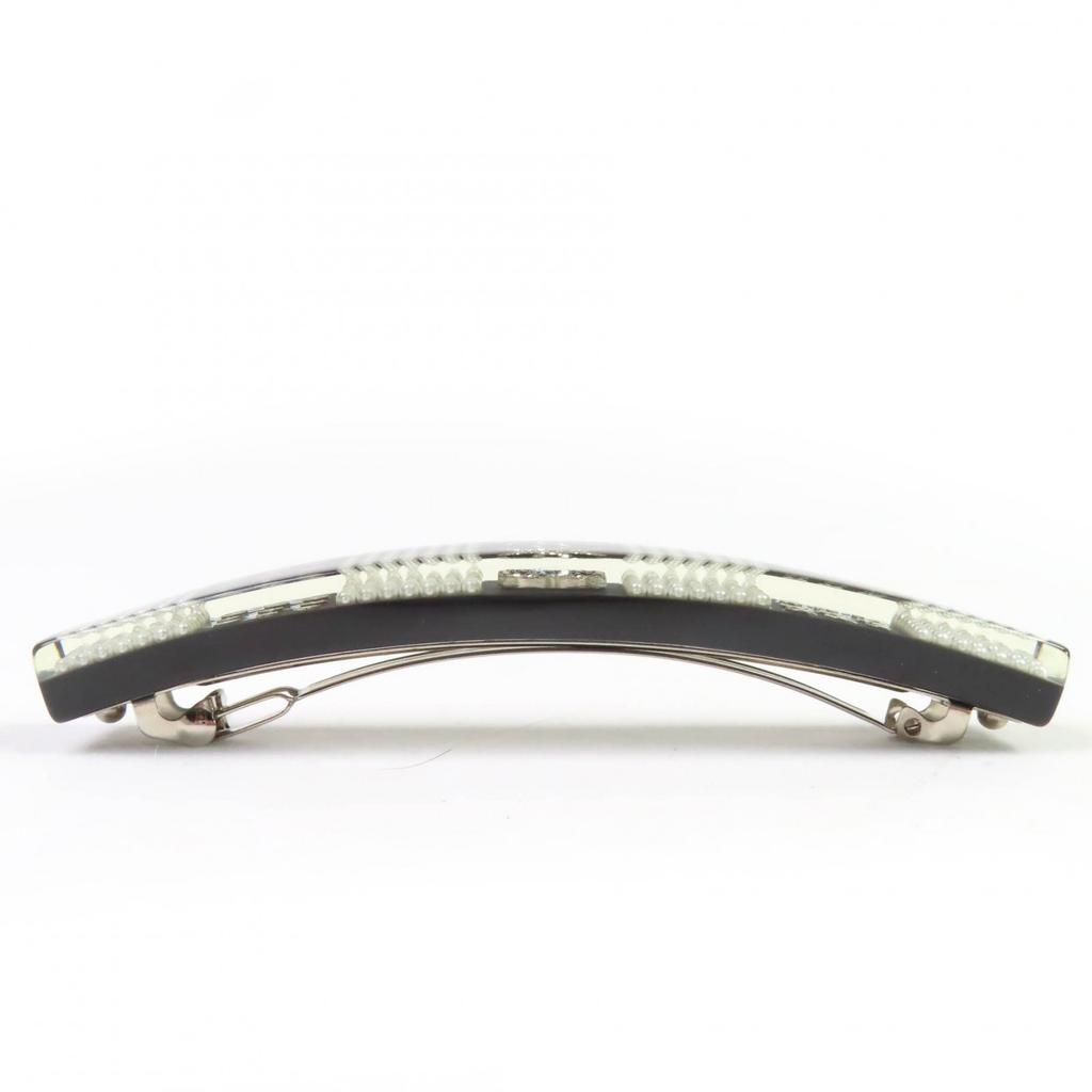 Chanel Hair Accessory COCO Mark Rhinestone Barrette Black Women 14B Used