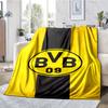 Borussia Dortmund Thema Bedruckte Decke - Perfekt für Sofa, Bett, Reisen & Outdoor-Nutzung | Maschinenwaschbar, Gemütlich & Langlebig.