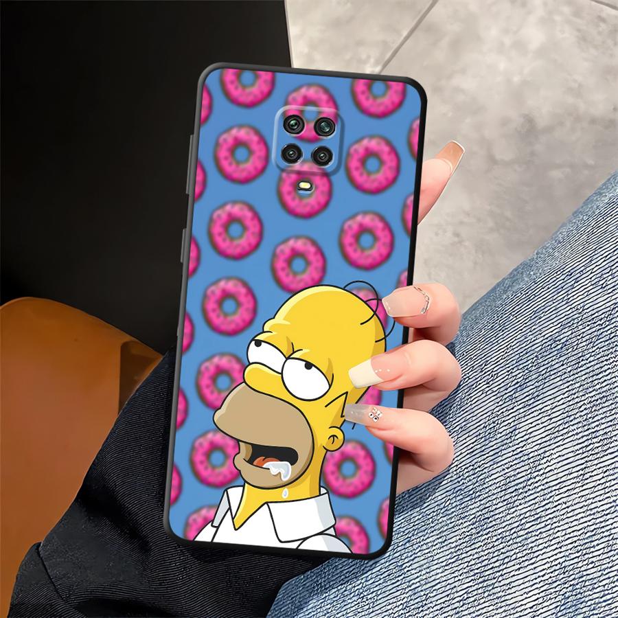 Case for Xiaomi Redmi Note 7 8 10S 9S 11s 12s 13 Pro Plus 12 Pro 11 14 9 10 Funda Phone Cover S-simpsons Donut