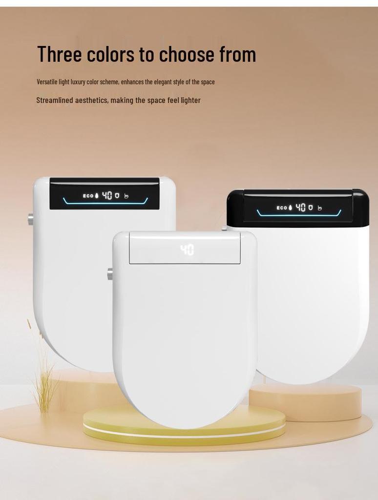 Smart Heated Toilet Seat Cover with Automatic Flip-Up and Foam Shield