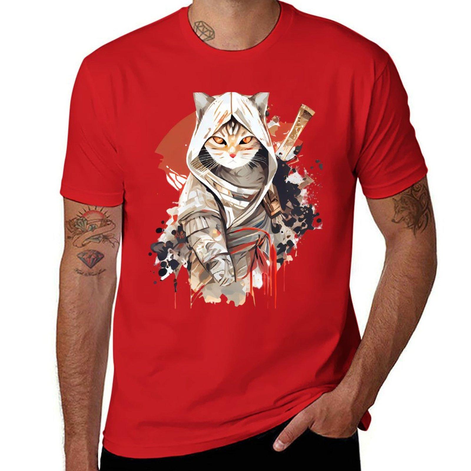 Кошка: Футболка Assassins Creed летние топы Эстетичная одежда Мужская хлопковая футболка S