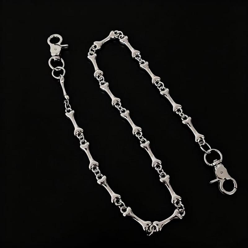 Retro Alloy Dog Bone Waist Chain with Bone Pendant for Men and Women