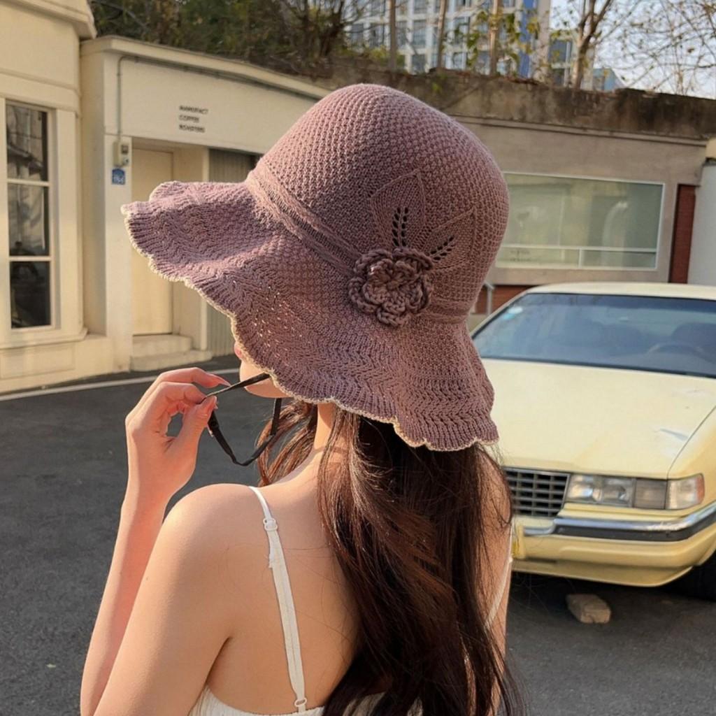 Ladies Floppy Sun Hat With Breathable Mesh And Floral Design For Spring And Summer