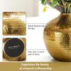 Металлическая ваза для цветов, Metal Flower Vase (Golden, Small),  Behoma