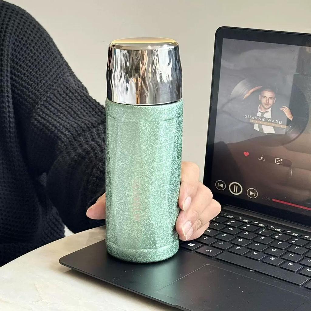 Titanium-Plated Stainless Steel Insulated Cup Gift Set - Lightweight, High-End Feel for Men & Women