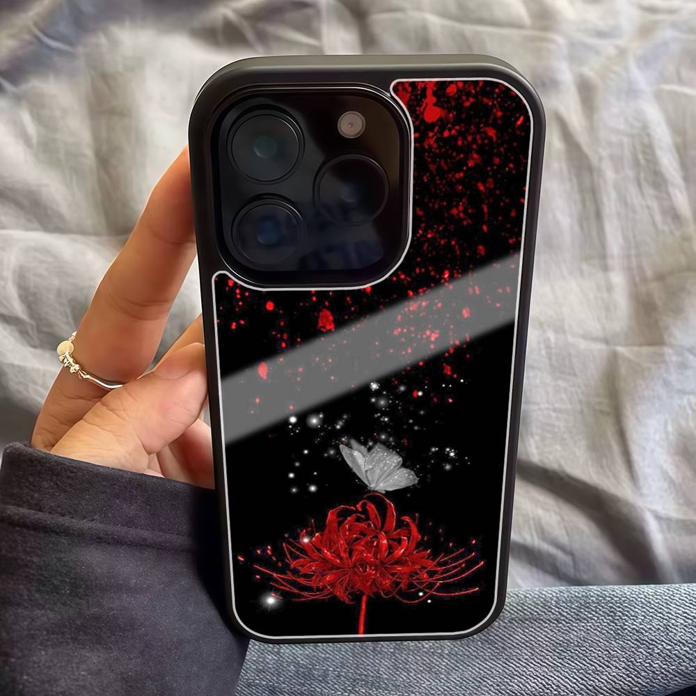 

Чехол для телефона Красный Паучий Лилия Для IPhone 17 16 15 14 13 12 11 Pro Xs Max Mini Plus Celulares Жесткий Funda iPhone 13 pro