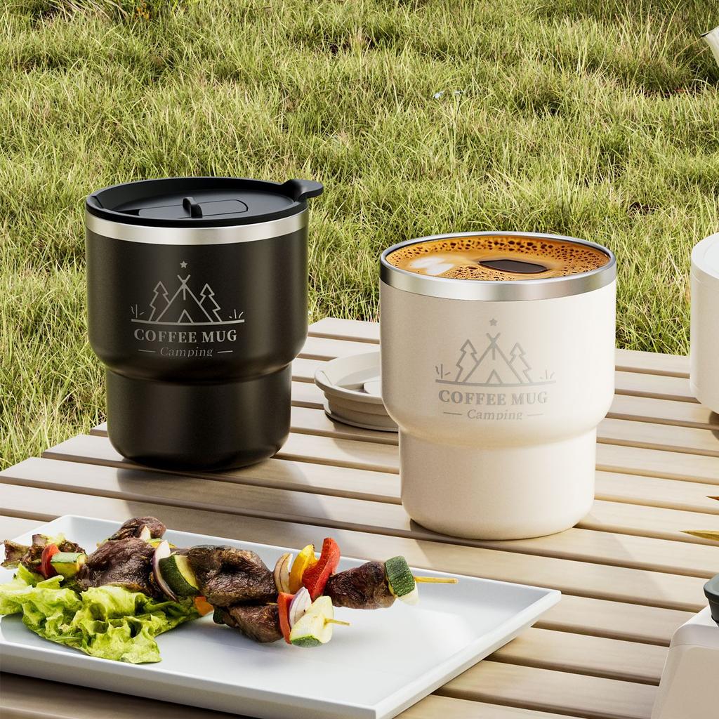 400ML Stainless Steel Thermal Cup Office Coffee Mug Double Layer Insulated Water Cup Portable Keeps Cold and Heat Thermal Mug