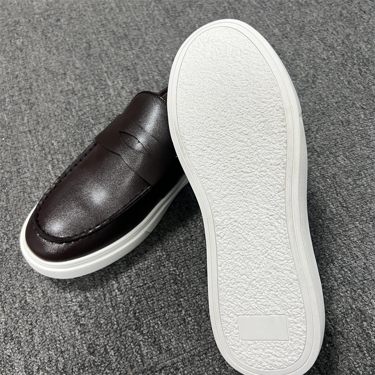 Модные новые мужские туфли из вулканизированной кожи — фото 5