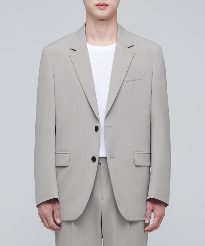 Musinsa Standard Lightweight Relaxed Basic Blazer [Light Beige]