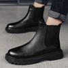 Large Size Martin Boots Autumn/Winter Chelsea Leather Boots Men's Boots Leather Sleeves Short Boots Shoes