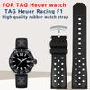 22MM High quality silicone Watch strap For F1 TAG HEUER FORMULA 1 Sports Watch series Rubber Watch band