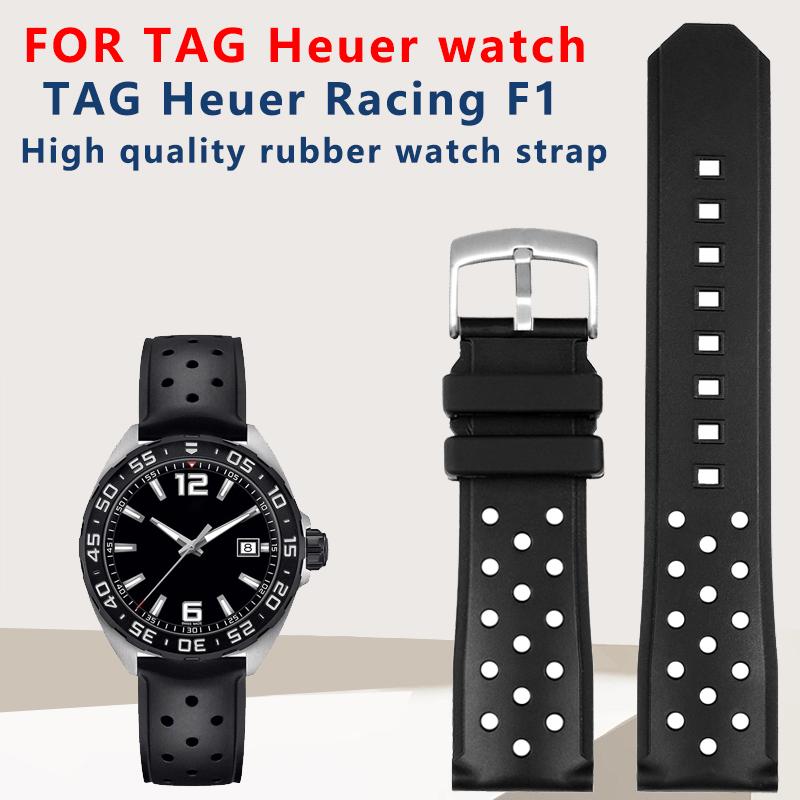 22MM High quality silicone Watch strap For F1 TAG HEUER FORMULA 1 Sports Watch series Rubber Watch band