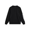 Li Ning Sports Lifestyle Series Letter Logo Printed Fleece Pullover Sweatshirt Unisex sweatshirt Black AWDTB37-2