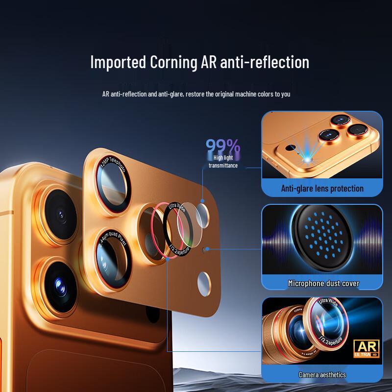 X-IT iPhone 17 Series Tempered Glass Camera Lens Protector