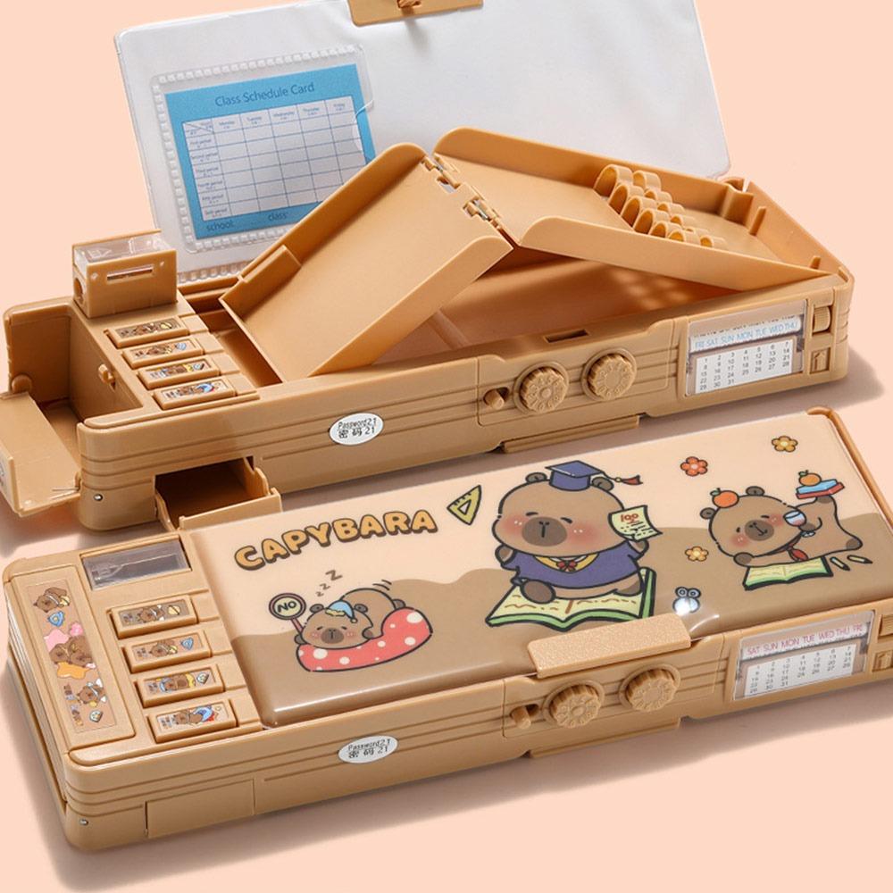 

Двухслойный пенал-капибара большой вместимости, органайзер для канцелярских принадлежностей, пенал, студенты Capybara A