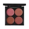 Mingxi Zhi Four-Color Nude Makeup Blush & Contour Palette - Multi-Use Low Saturation Cream for Blush, Contour, and Eyeshadow.