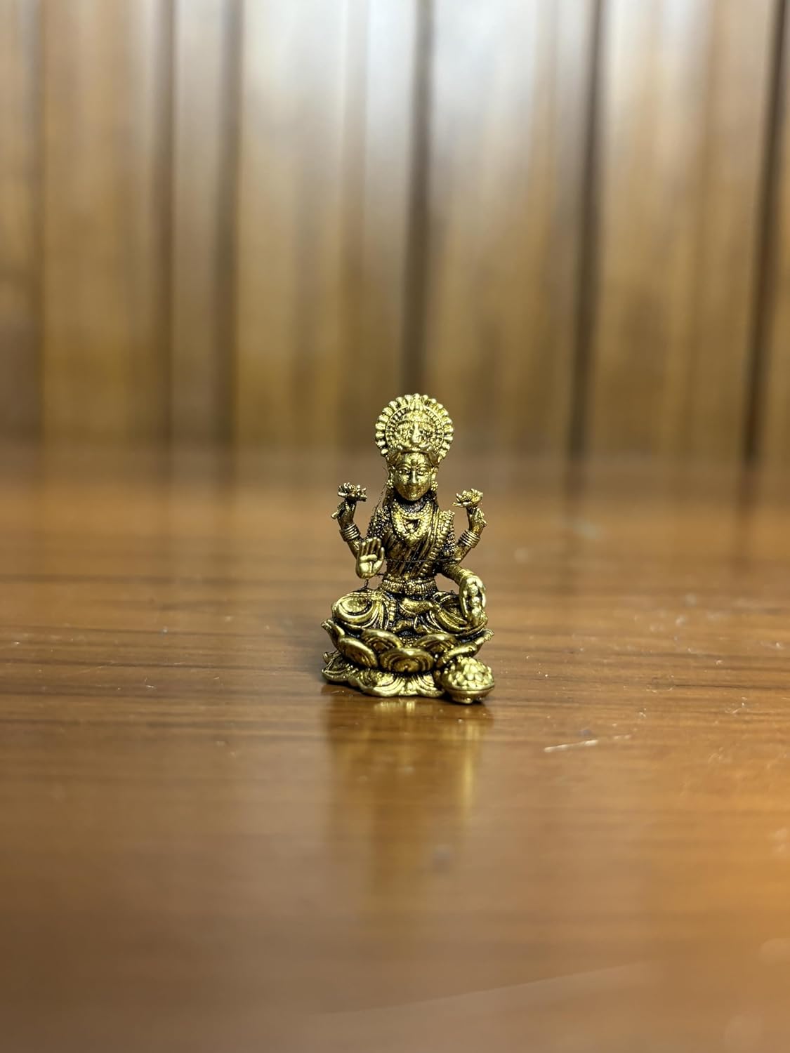 Латунная статуэтка Лакшми, Богиня Богатства и Процветания, Статуя Индуистского Бога