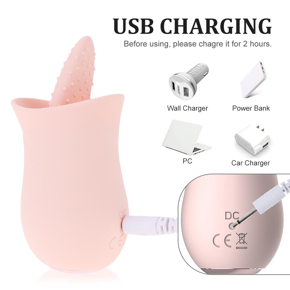 Soft Tongue Licking Vibrator G Spot Clitoral Stimulator Mini Clit Sex Toys for Women Rechargeable Nipple Female Masturbator