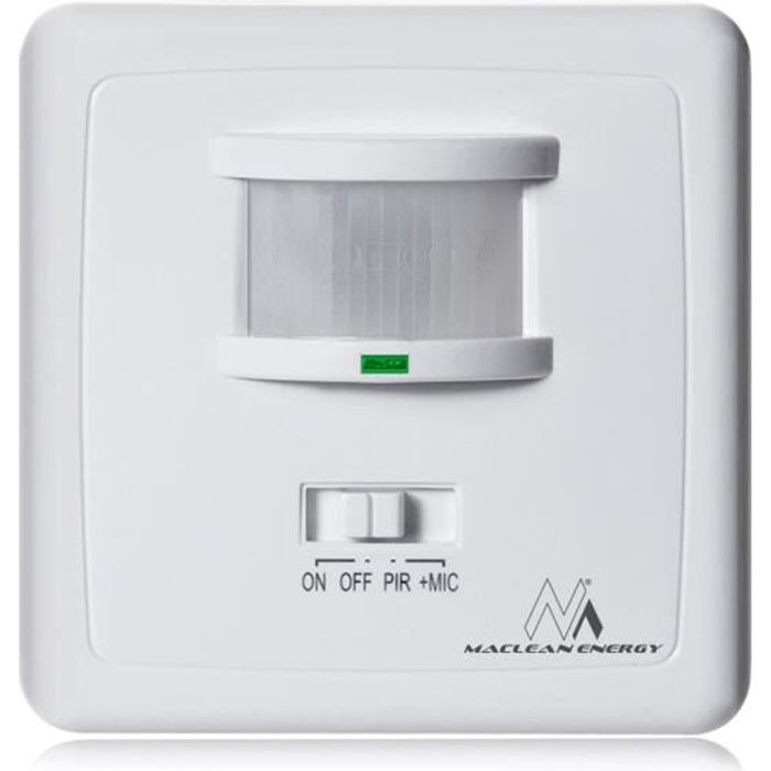 Capteur de mouvement PIR - MCE18 - Infrarouge - Angle de détection 160° - 4 modes de fonctionnement - IP20