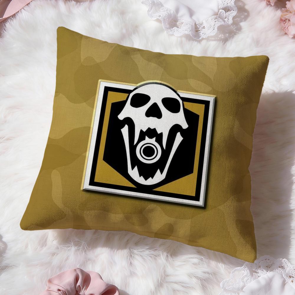 Tom Clancy Rainbow Six Siege Cushion Cover Premium Comfort Reversible Pillow Cove -Two in One Design for Any Room & Car Interior